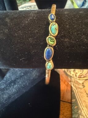 Lucky brand Gold-Tone Multi-Stone Blue & Green Women's Bracelet